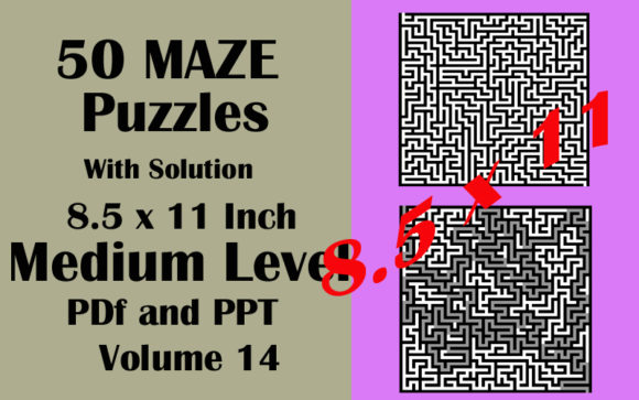 Download 50 Maze Medium Level 8.5x11 PDF PPTX V14 - Pptx Collection