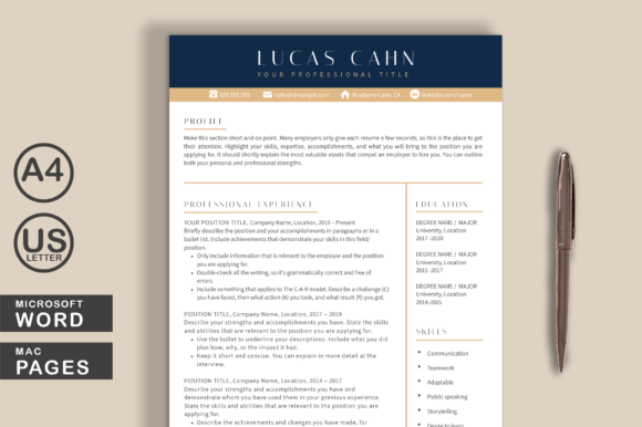 Download Modern Resume Template Word Pages - Resume template word Collection