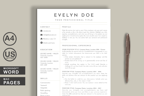 Download Clean Resume Template Word Pages - Resume template word Collection