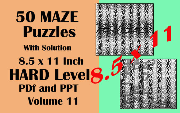 Download 50 Maze Puzzle HARD Level PDF PPTX Vol11 - Pptx Collection